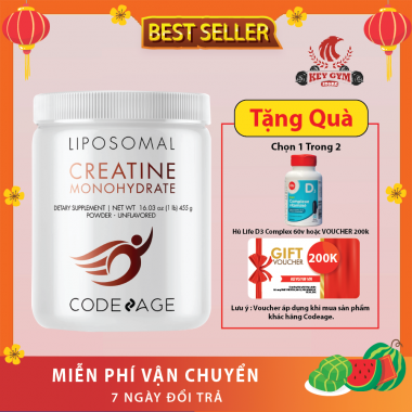Codeage Liposomal Creatine Monohydrate Powder, Unflavored, 90 Servings