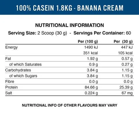 Applied Nutrition 100% Micellar Casein 1.8KG , 60 Servings