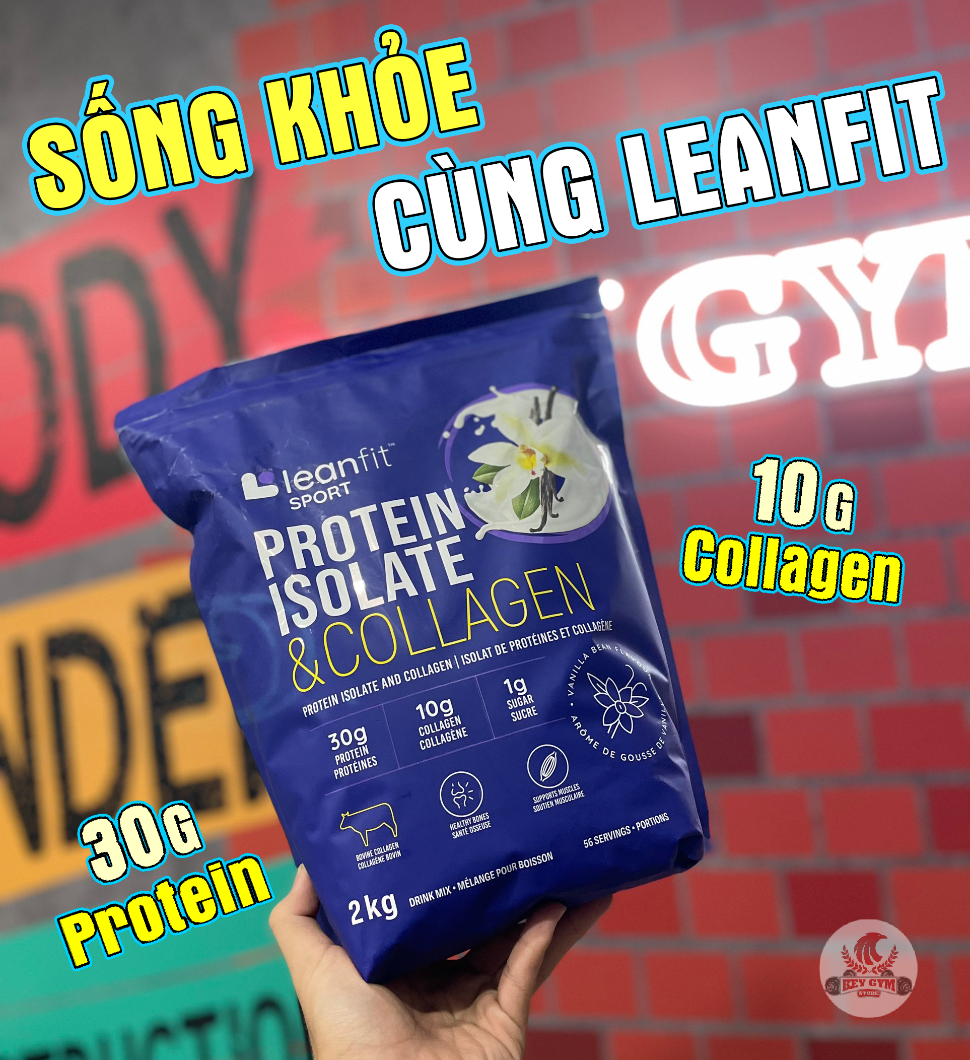 LEANFIT SPORT WHEY PROTEIN ISOLATE COLLAGEN